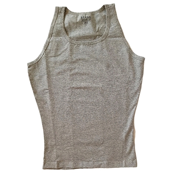 NWT SPANX Men's Slim Undershirt Ultra Sculpt Cotton Shapewear Compression L Gray - Picture 1 of 10